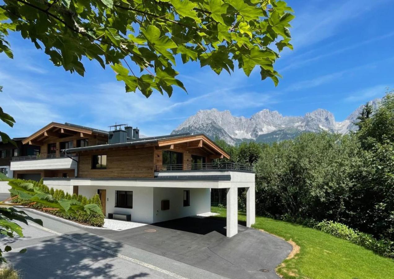 Geniessen Sie Bergblick & Sauna Im Modernen Chalet Going am Wilden Kaiser Eksteriør bilde